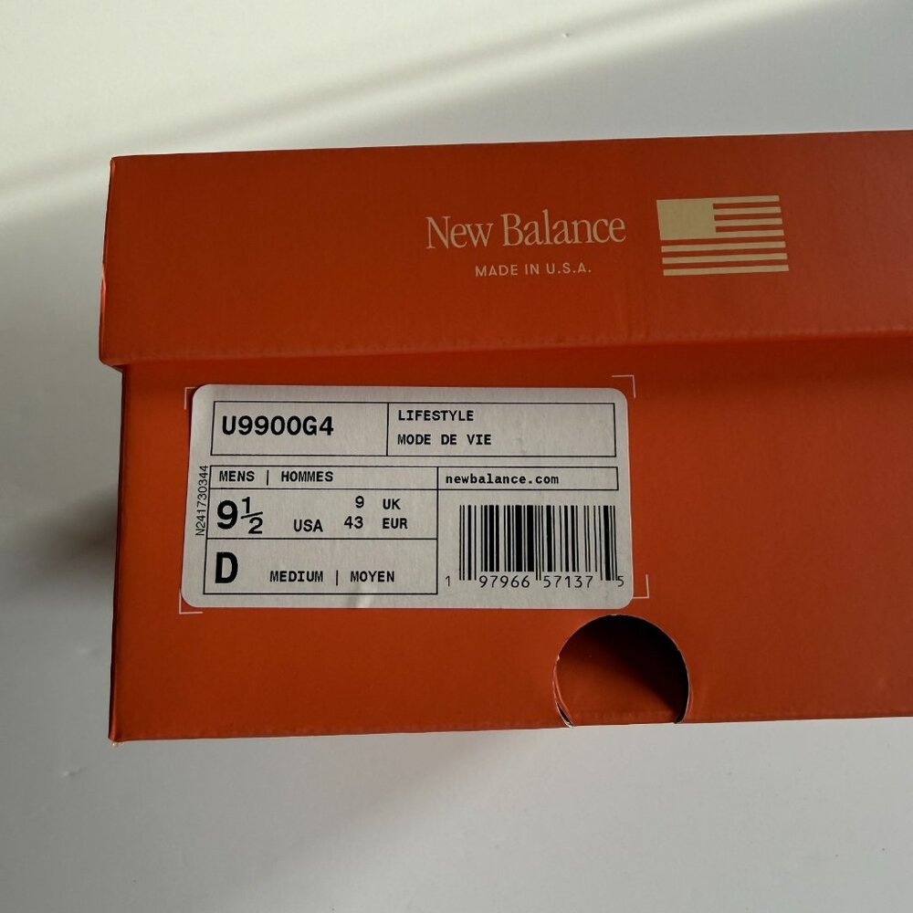 New Balance 990v4 x Aimé Leon Dore Orange - Men's 9.5 - U990OG4 - Made in USA - Picture 5 of 11